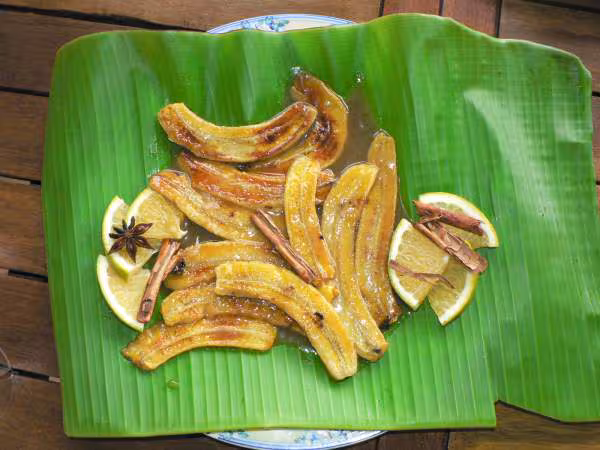 Bananes flambees au rhum vieux au citron
