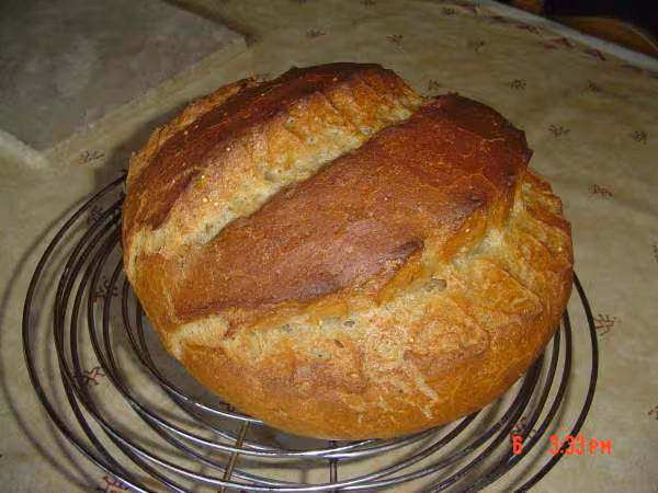 Boule cereales orge kamut mais poolish au levain ferm