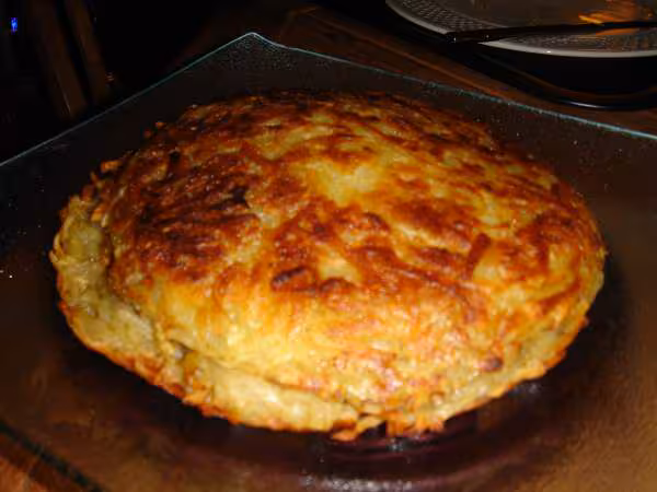 Gateau de patates aux chanterelles