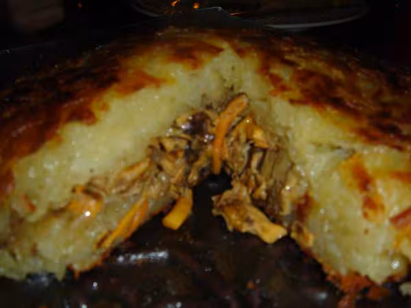 Gateau de patates aux chanterelles