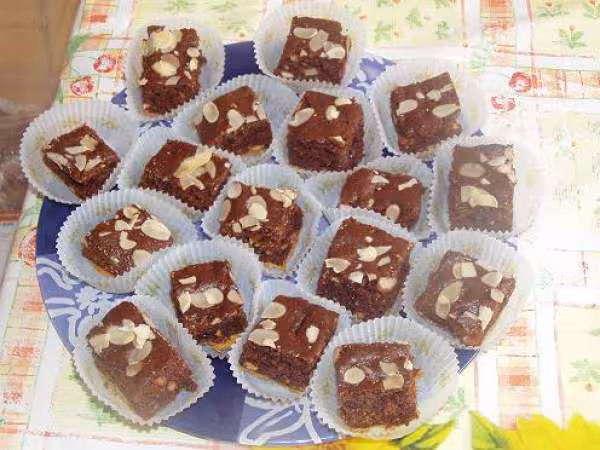 Carres aux 2 choco et amandes
