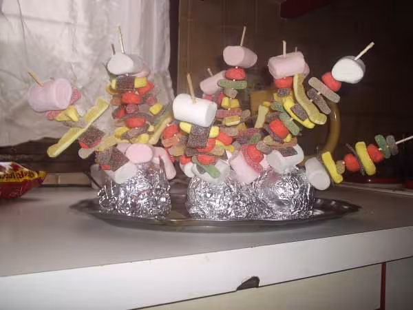 Brochettes de bonbons
