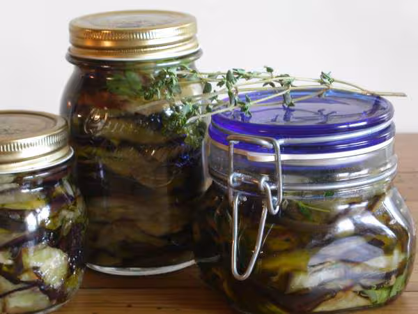 Bocaux d aubergines