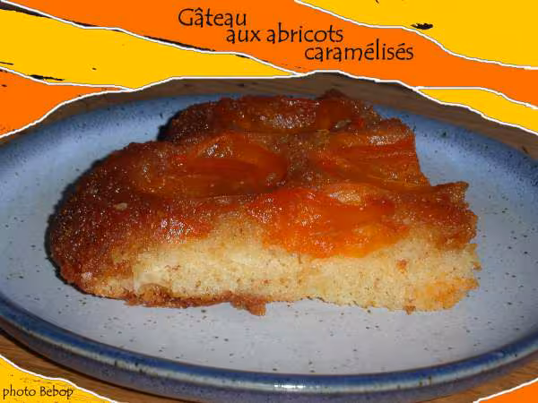 Gateau aux abricots caramelises