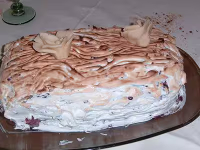 Gâteau meringué aux myrtilles par gariguette