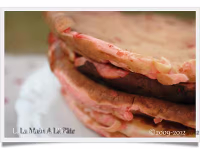 Pancakes aux pralines roses