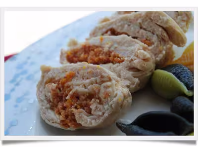 Roulés de poulet farcis aux champignons