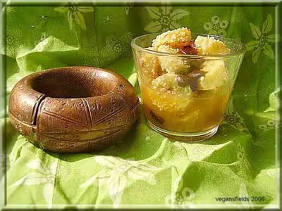 Bananes croustillantes au sésame et coulis de coco-caramel