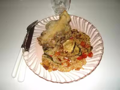 Risotto de poulet épicé
