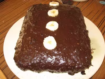 Québec : Gâteau cacao, bananes