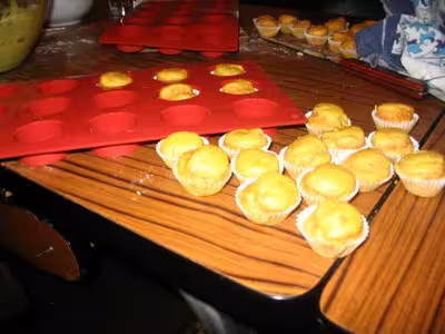 Mini muffins au curry et crevettes
