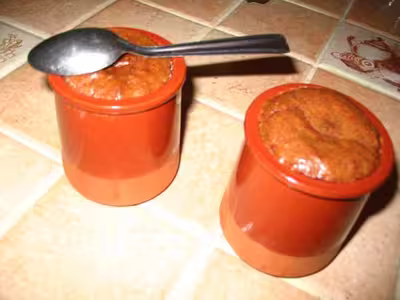 Moelleux chocolat-coco en pot de grés