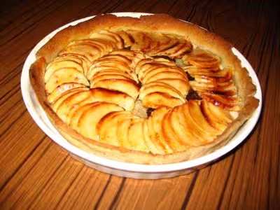 Tarte aux pommes chocolat -amande