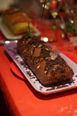 Bûche semifreddo au chocolat meringué