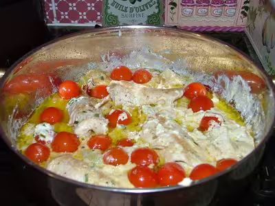 Rouleaux de dinde sauce au chèvre