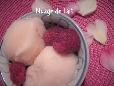 Sorbet litchees rose