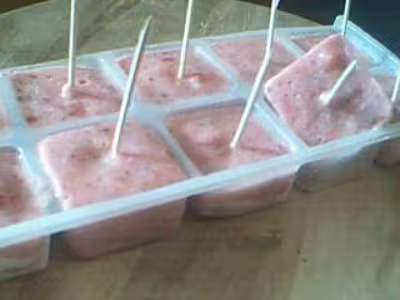 Glaces aux fraises légères