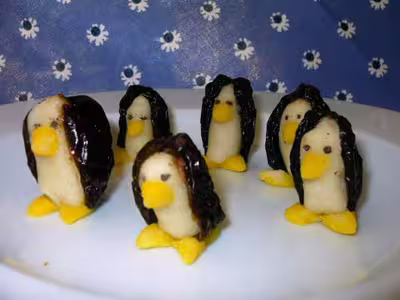 Pingouins en pâte d'amandes