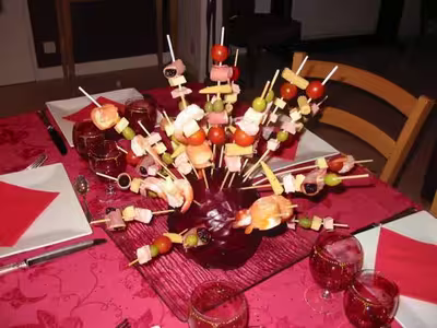 Minis brochettes pour apéritif de fête par christine26