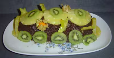 Bûche de noël à l'ananas