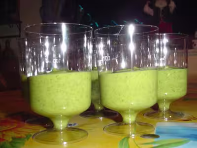 Verrine aux courgettes et fromage ail et fines herbes