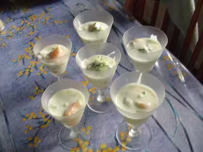 Verrine de melon au concombre