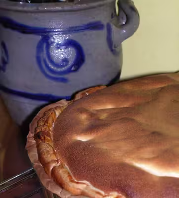 Tarte à la rhubarbe meringuée