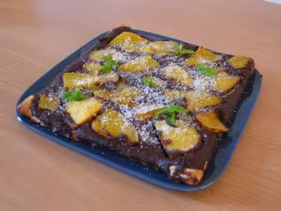 Tarte chocolat -mangue..