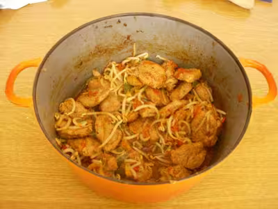 Porc sauté au soja et aux poivrons