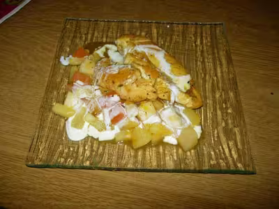 Poulet au curry et aux fruits exotiques