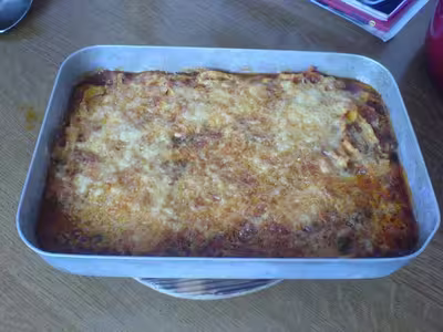 Ratatouille de pâtes en gratin