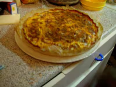 Tarte au gorgonzola et au parme