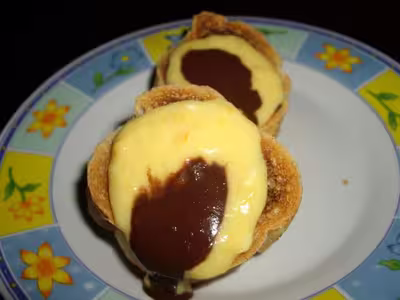 Oranges curd et sauce chocolat