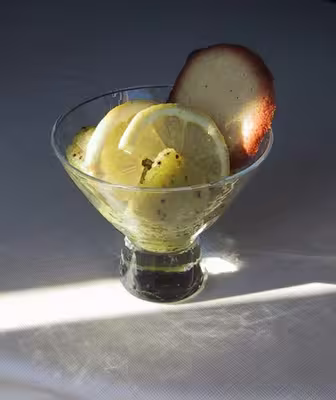 Sorbet kiwi gingembre et langue de chat