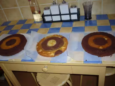 Gâteau damier au chocolat