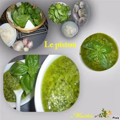 Pistou de basilic et parmesan
