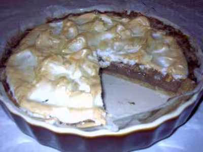 Tarte au chocolat meringuée