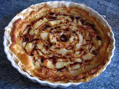 Tarte aux poires et aux amandes