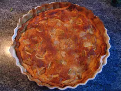Tarte de flan aux poires
