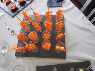 Brochettes de crevettes pimentées