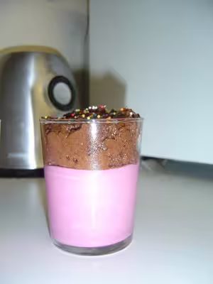 Verrine aux fruits rouges, mousse choco