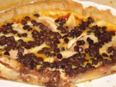Tarte aux poires et pépites de chocolat