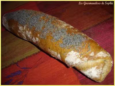 Baguette roulée au pavot