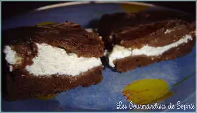 Brownies chocolat au fromage blanc vanillé