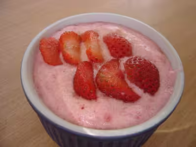 Mousse glacée aux fraises