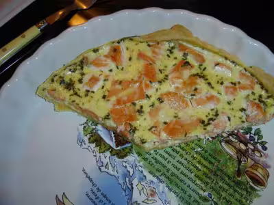 Tarte aux deux saumons