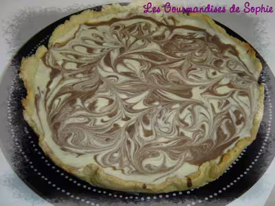 Tarte marbrée aux deux chocolats