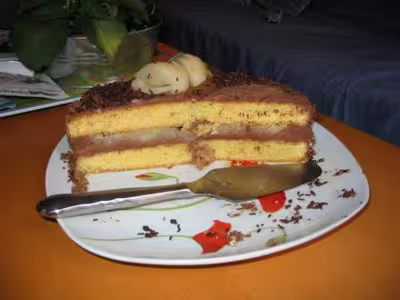 Gâteau au chocolat et aux poires