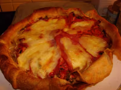 Tarte tricolore aux 3 poivrons