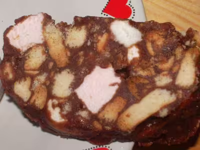 Saucisson au chocolat et aux chamallows